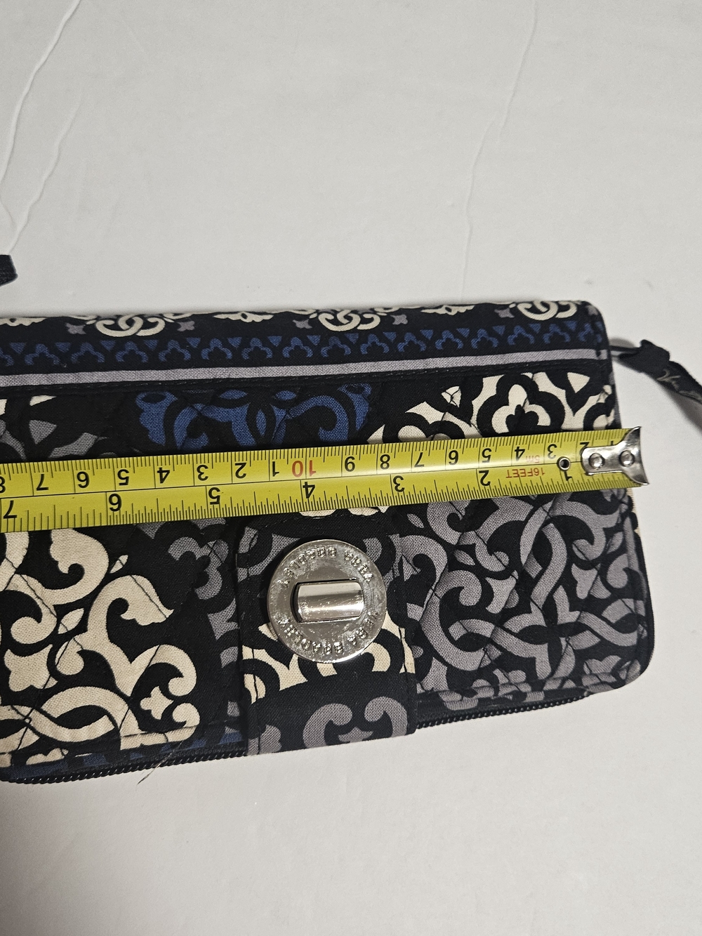 Vera Bradley Floral Medallion Clutch Wallet - Black, Blue, Cream - Picture 3 of 6